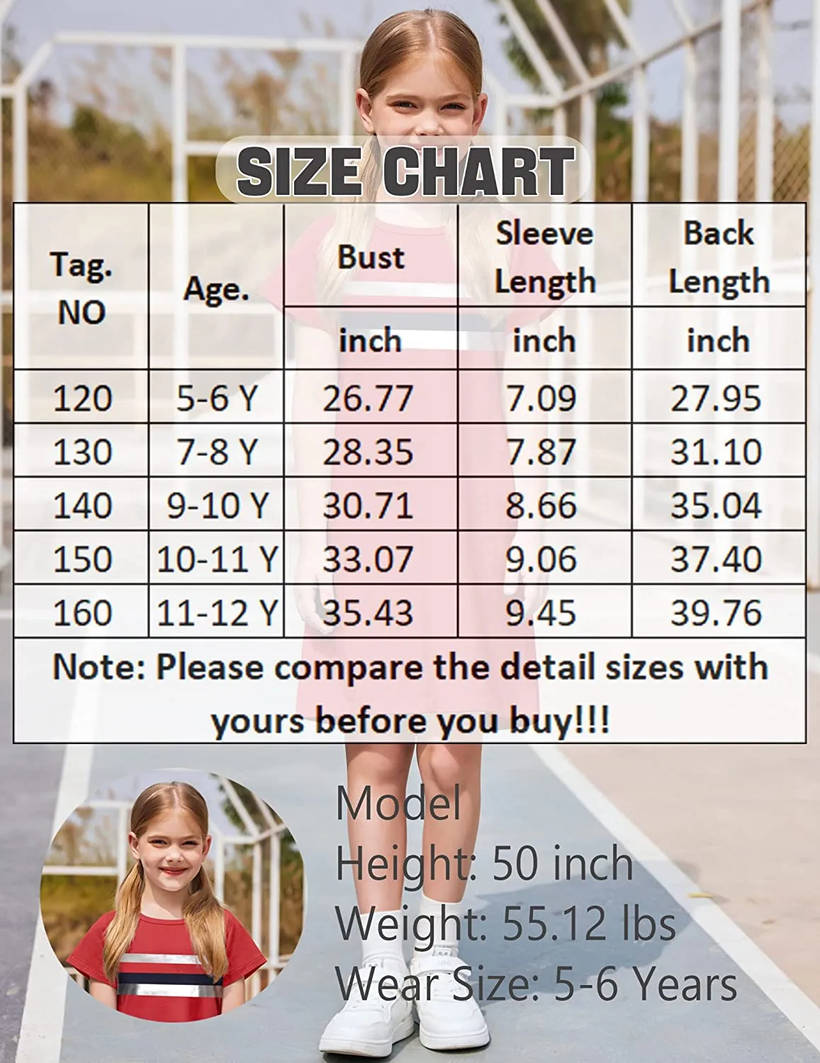 Arshiner Girls Summer Dress Kids Short Sleeve Cotton Printed T-Shirt Dresses
