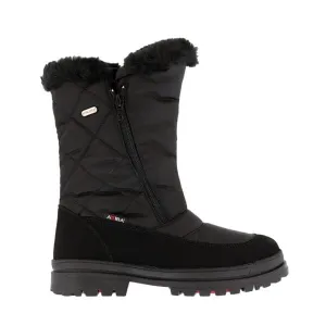 Attiba Women's Dual Zip Ice Grip Boots- Black