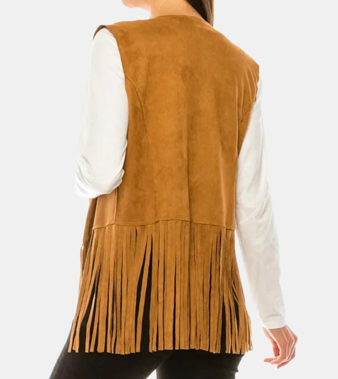 Giovanna Women's Brown Suede Leather Vest