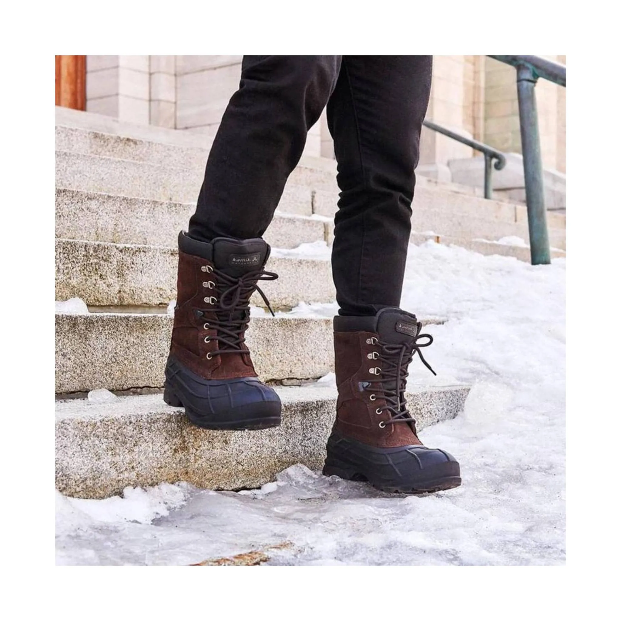 Kamik Men's Nation Plus Wide Winter Boots - Dark Brown