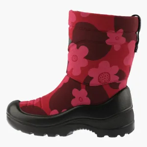 Kids´ winter boots Lumi, Bordeaux Flower