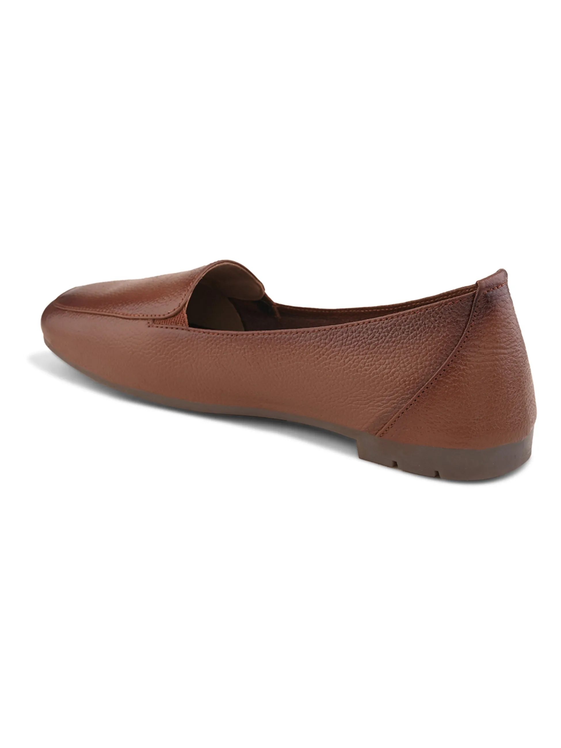 Pelle Albero Female's Brown Leather Flat Ballerina
