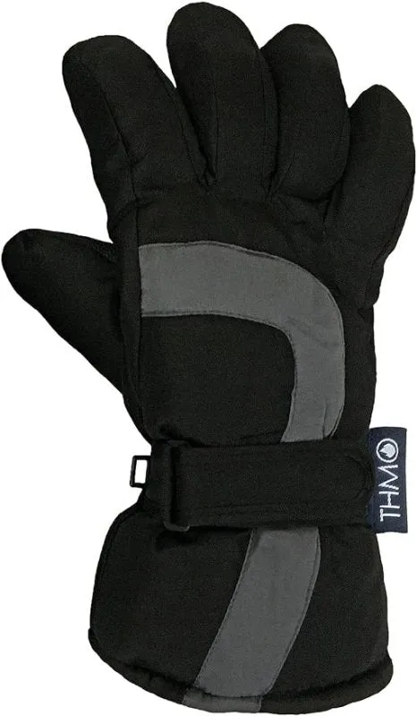 THMO Kids Thinsulate Ski Gloves for Winter Waterproof Fleece Lined Thermal Warm Ski Gloves for Boys