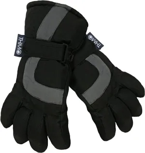 THMO Kids Thinsulate Ski Gloves for Winter Waterproof Fleece Lined Thermal Warm Ski Gloves for Boys