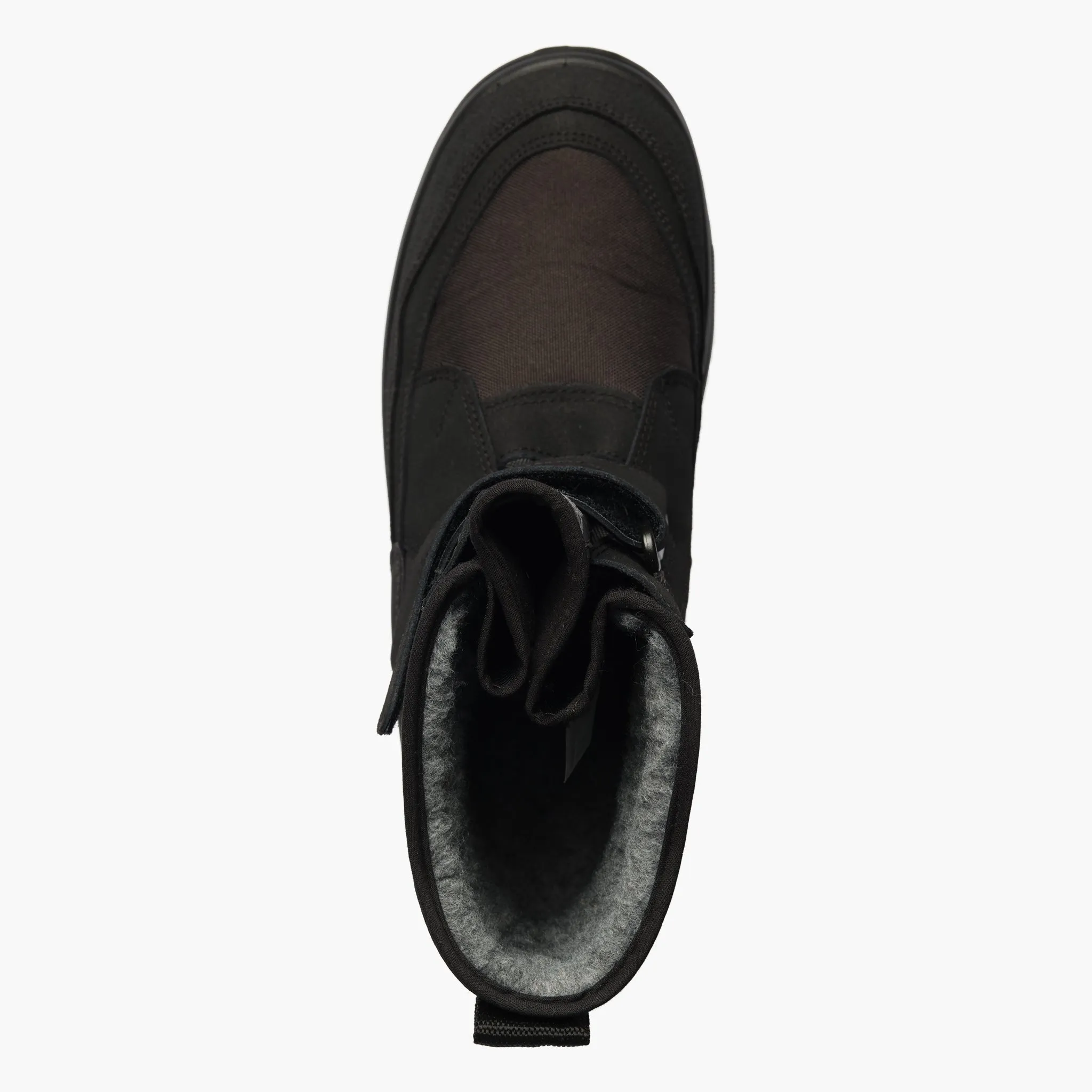 Winter boots with strap closure Crosser, Black/Black