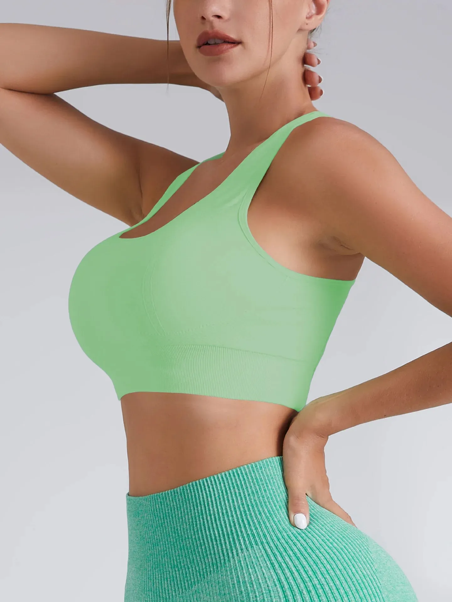 Women's Tank Top Sports Bra with Phone Pocket Push Up Yoga Gym Fitness Top