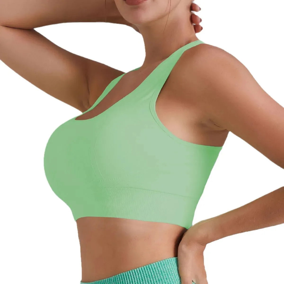 Women's Tank Top Sports Bra with Phone Pocket Push Up Yoga Gym Fitness Top