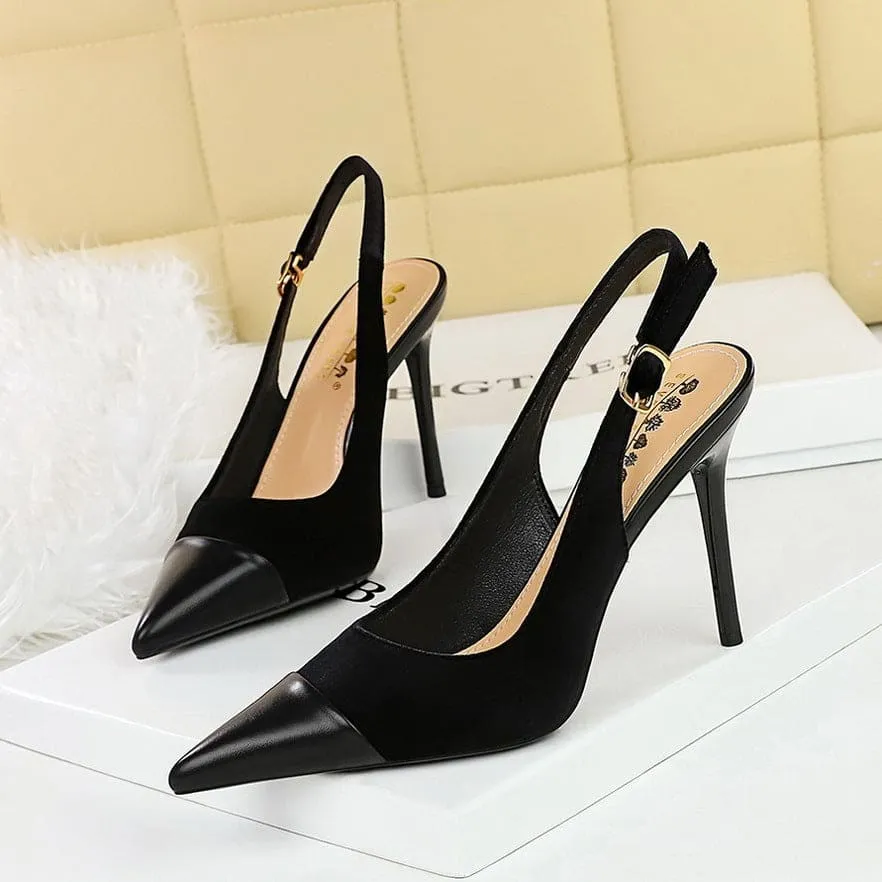 Women's Thick Suede High Heel Shoes