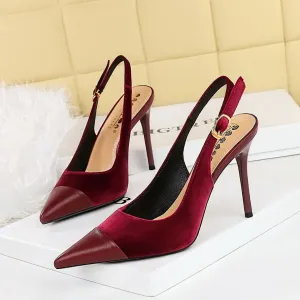 Women's Thick Suede High Heel Shoes