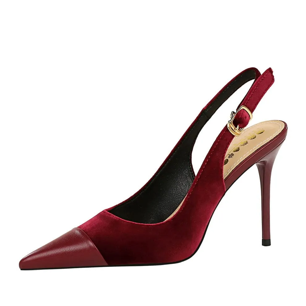 Women's Thick Suede High Heel Shoes