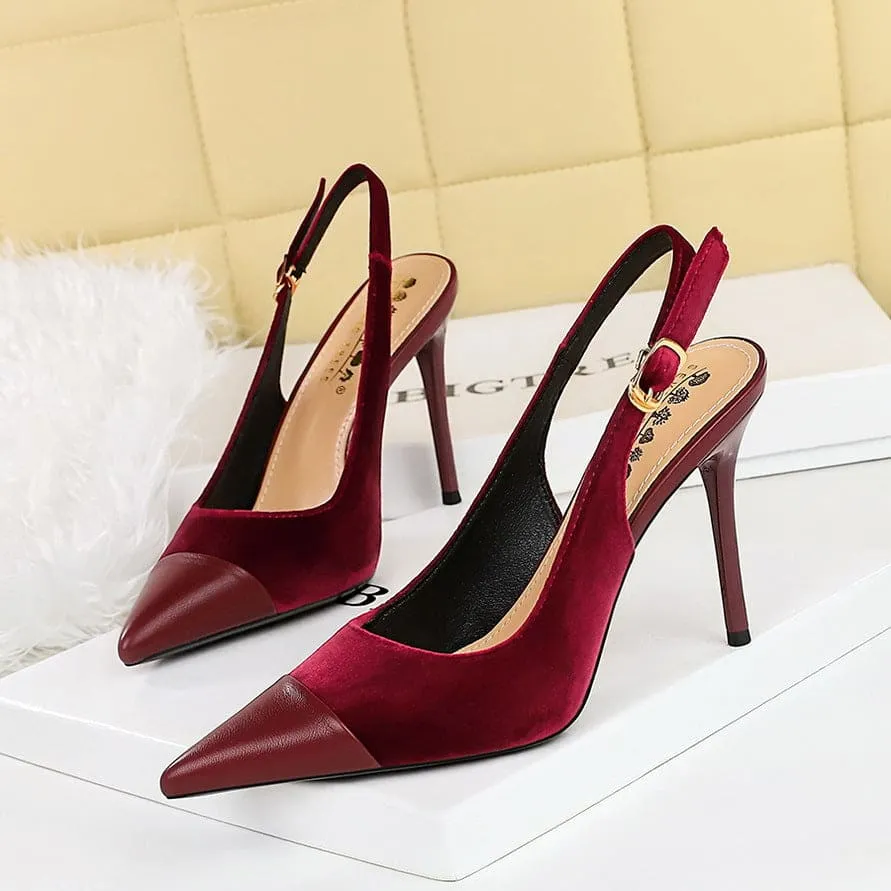 Women's Thick Suede High Heel Shoes