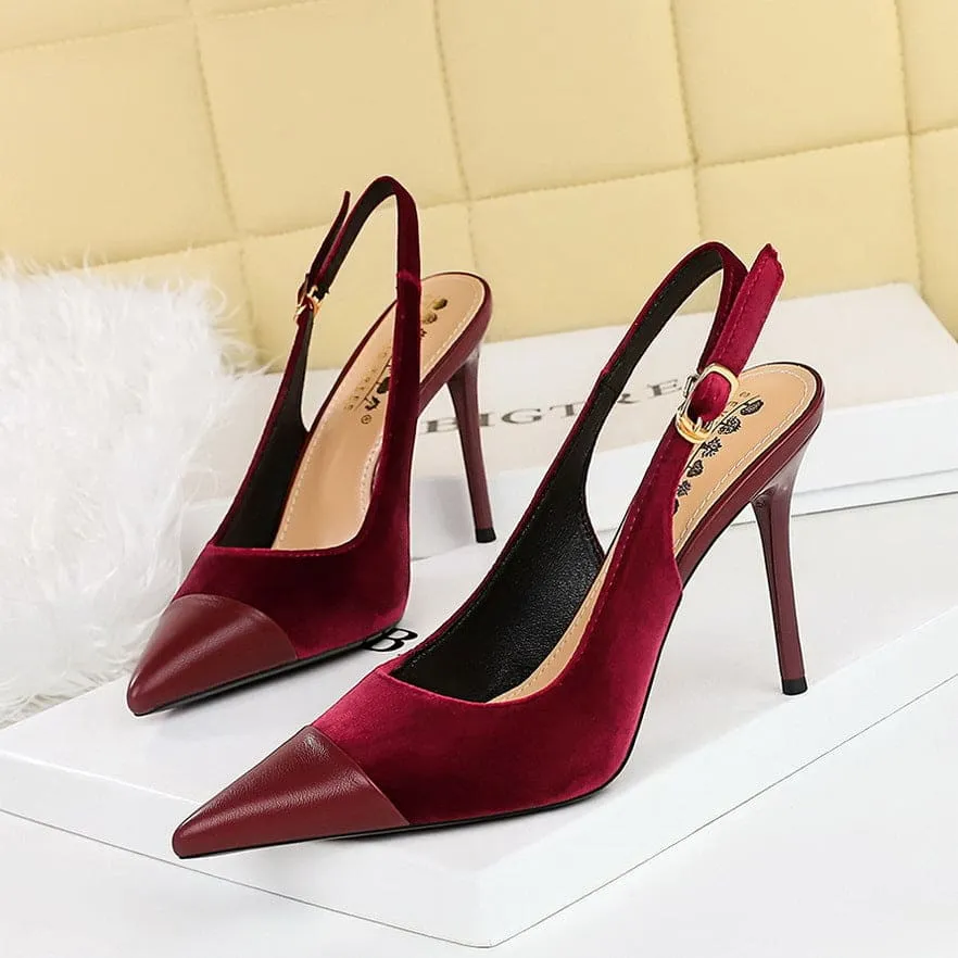Women's Thick Suede High Heel Shoes